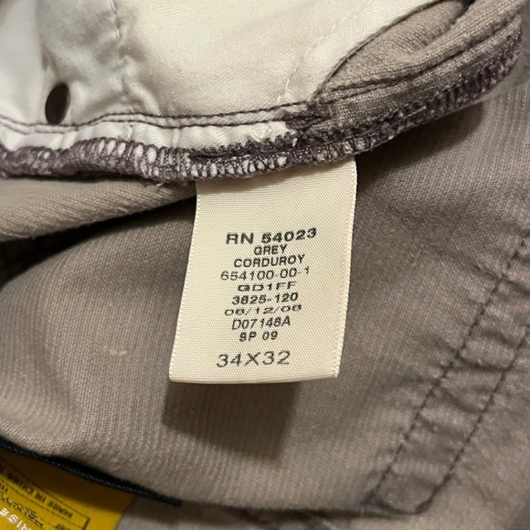 GAP 1969 Corduroy Pants Men 34x32 Tan Low Rise Straight‎ Fit - Picture 7 of 7